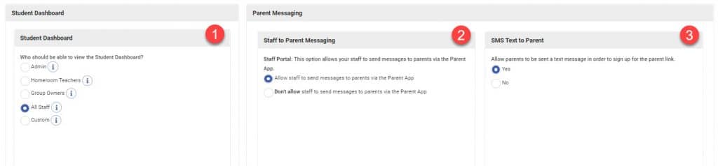 Parent Messaging Options